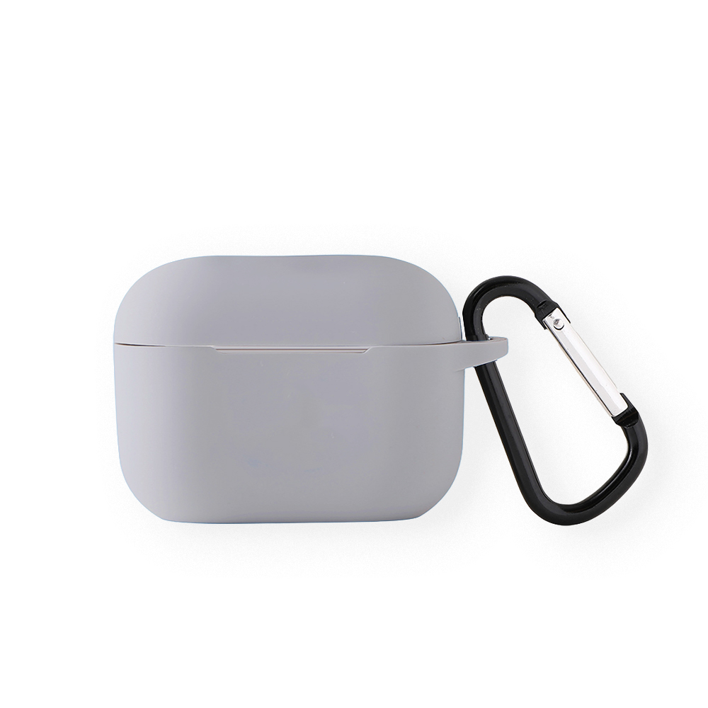 Silicone AirPods Pro 3 Case with Carabiner - TETA0013-#adadad-3.jpg