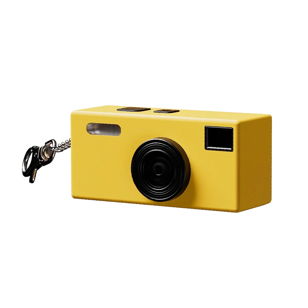 Mini Digital Camera Keychain - TETF0007-#ffd63f-5.png