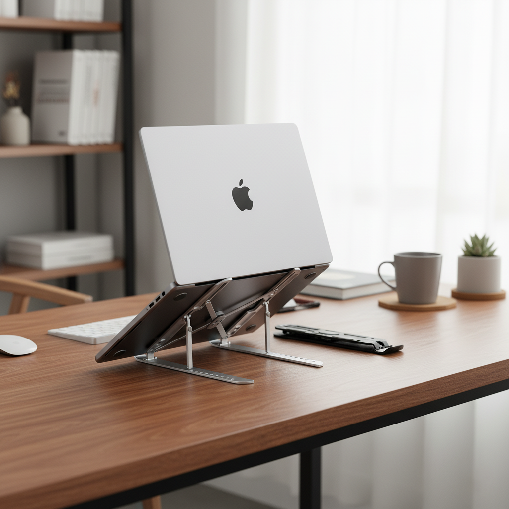 Ultra-Portable Folding Laptop Stand - TETA0004-lifestyle image-Ultra-Portable Folding Laptop Stand.png