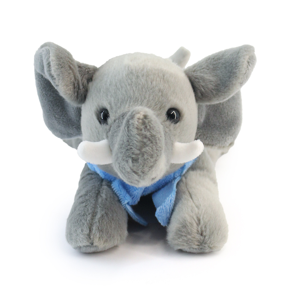 8.6“ Laying Down Plush Toy - Elephant with Custom Bandana - OGGP0022-Wayo Sample-1.jpg