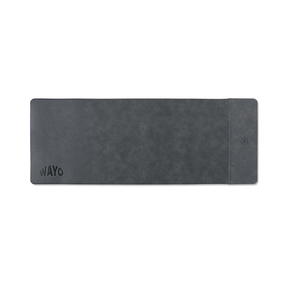 Wireless Charging Faux Leather Desk Mat (12 x 31") - Wayo Product Image