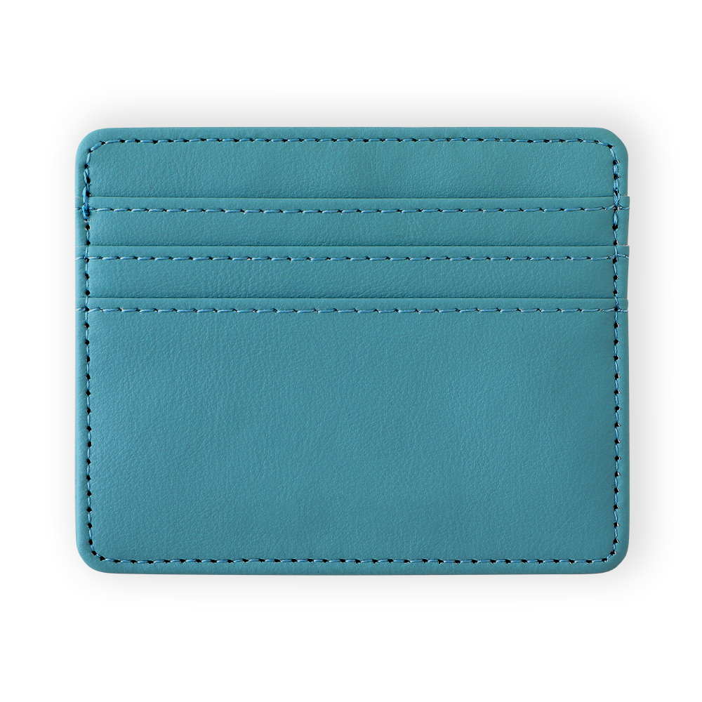 Slim 4-Slot PU Leather Card Wallet - HLTT0009-#3C8B98-5.jpg