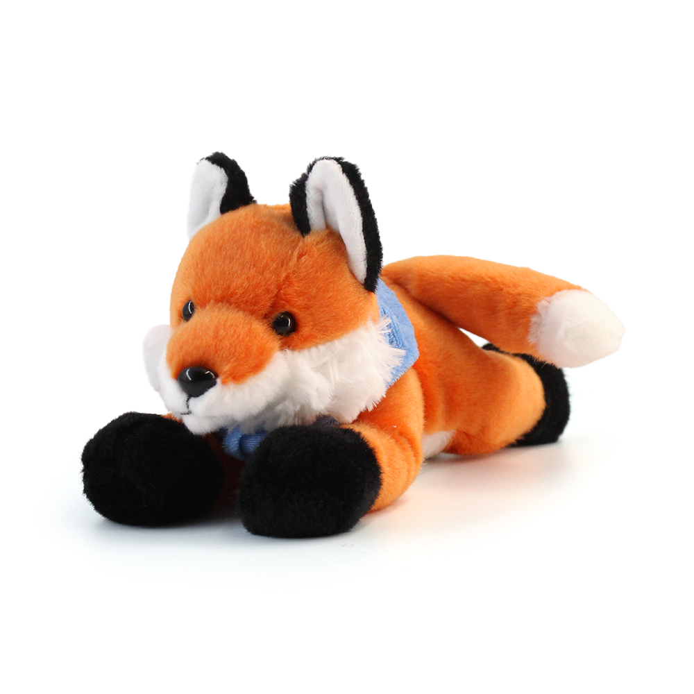 8.6“ Laying Down Plush Toy - Fox with Custom Bandana - OGGP0019-Cover.jpg