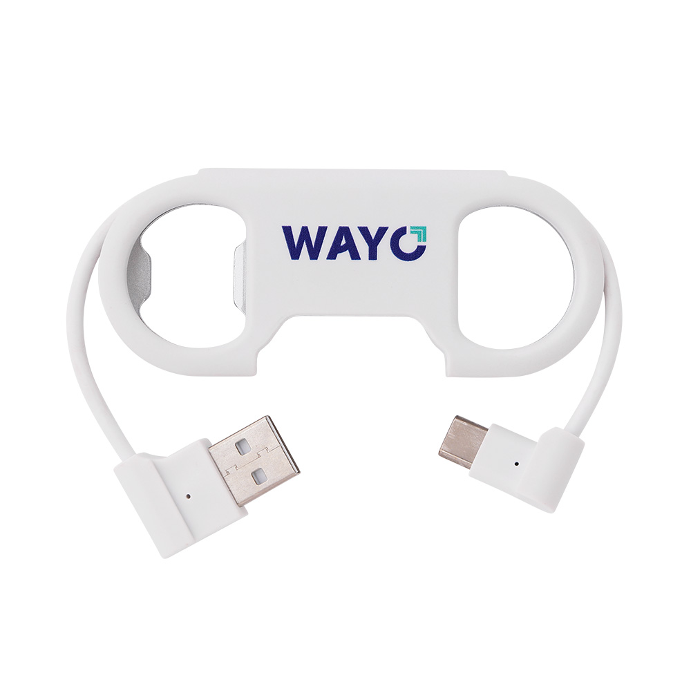 3-in-1 Bottle Opener Charging Cable Carabiner Keychain - Wayo Product Image