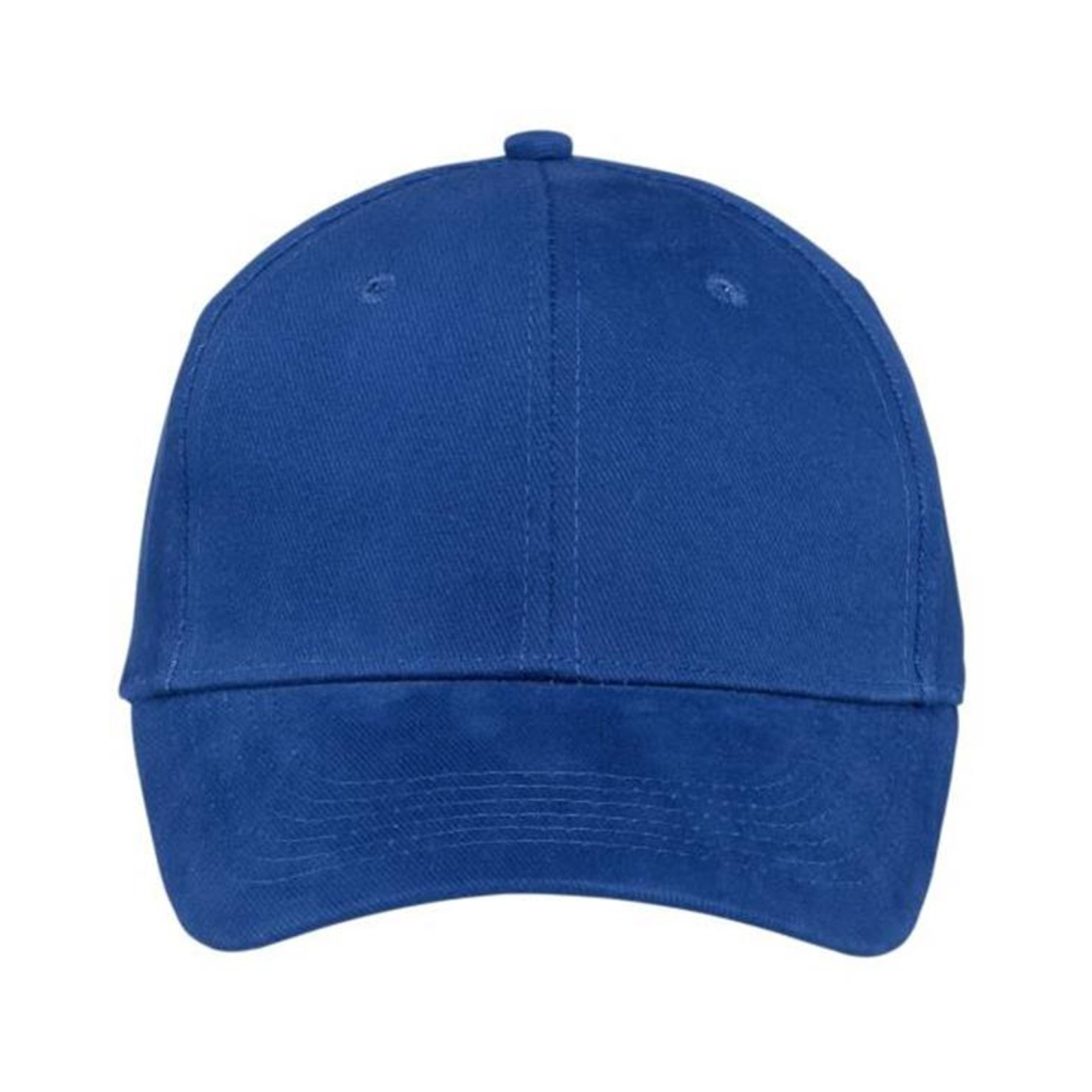 Brushed Twill Structured Baseball Cap - 100% Cotton - AAAH0029-#1b448e-5.jpg
