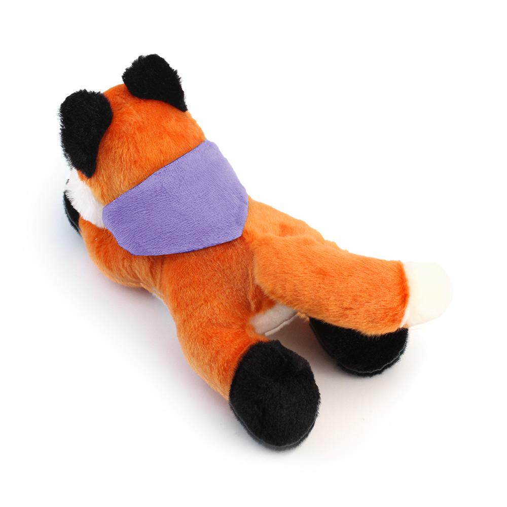 8.6“ Laying Down Plush Toy - Fox with Custom Bandana - OGGP0019-#A695DA-12.jpg