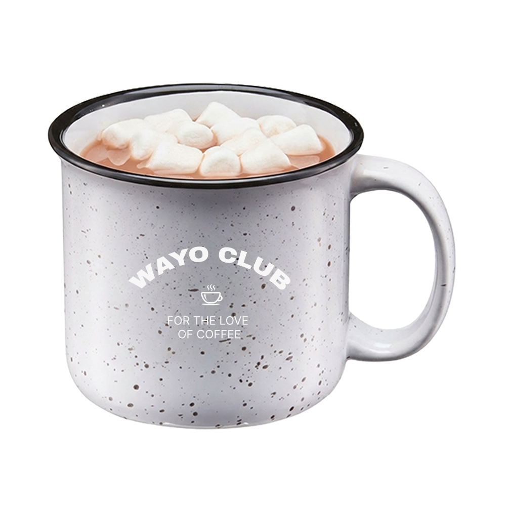 15 oz. Glossy Speckled Ceramic Camping Mug - Wayo Product Image