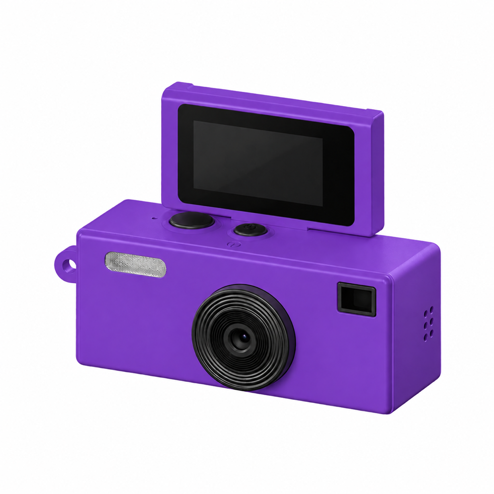 Mini Digital Camera Keychain with Flip-Up Screen - TETF0009-#753bbd-7.png