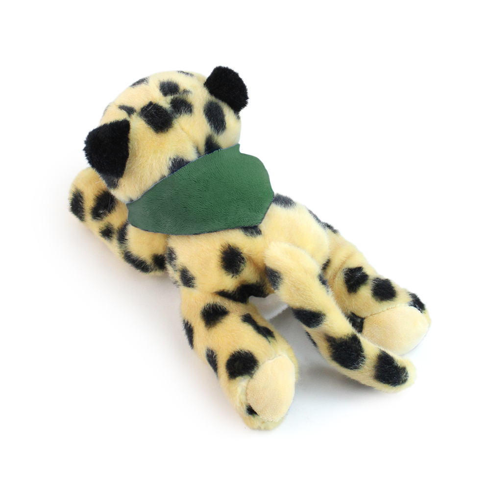 8.6“ Laying Down Plush Toy - Leopard with Custom Bandana - OGGP0018-#0E4E30-6.jpg