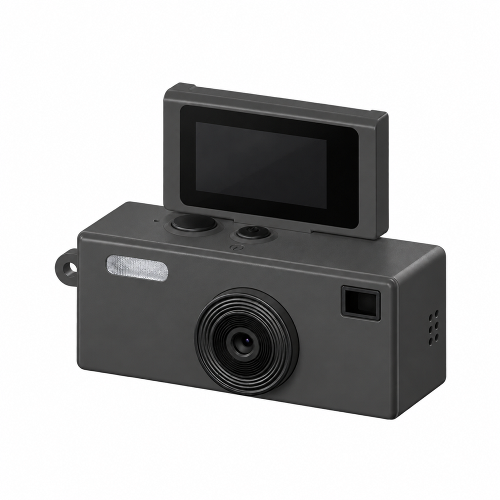 Mini Digital Camera Keychain with Flip-Up Screen - TETF0009-#414141-1.png