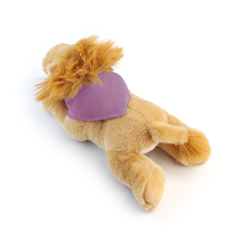 8.6“ Laying Down Plush Toy - Lion with Custom Bandana - OGGP0020-#BE8999-13.jpg