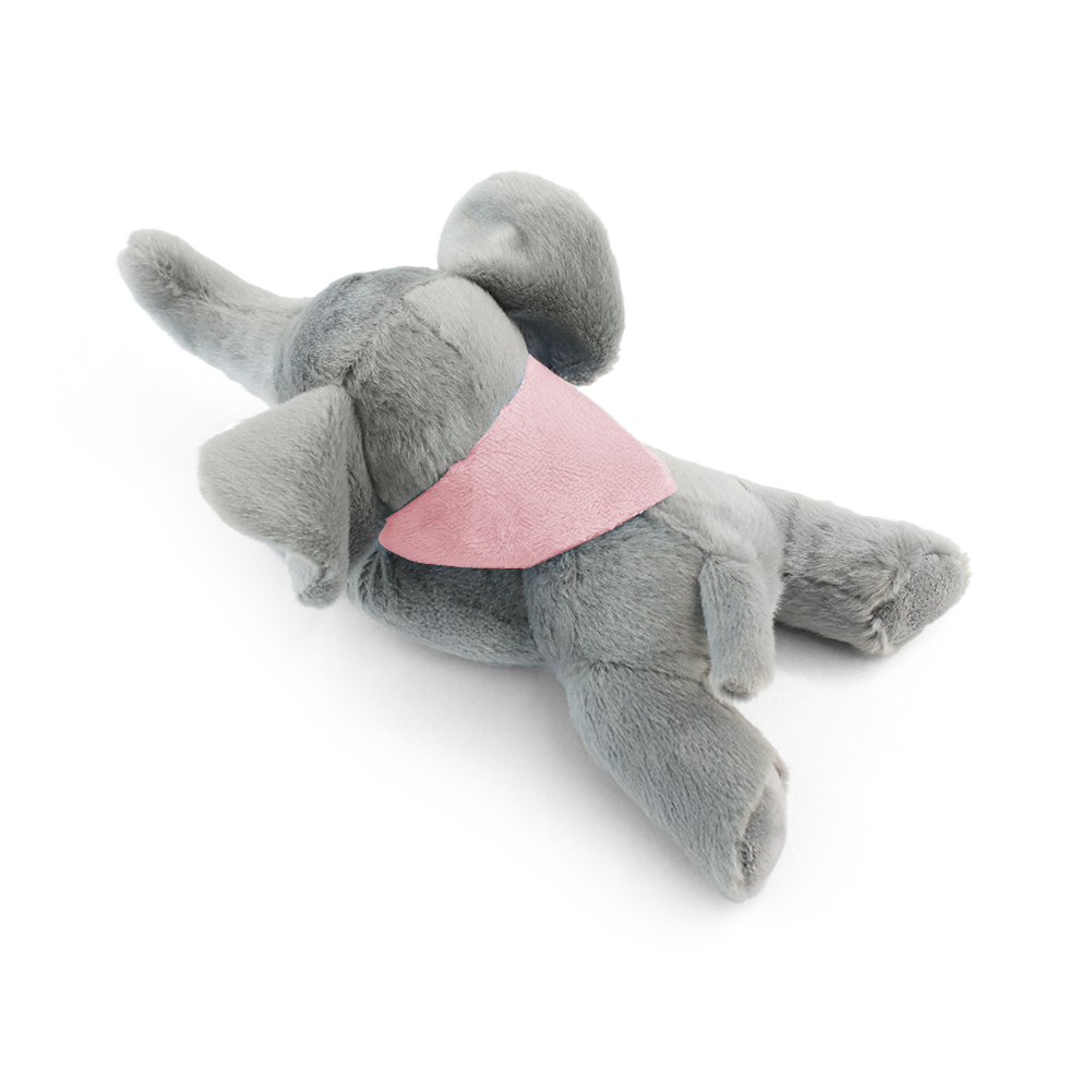 8.6“ Laying Down Plush Toy - Elephant with Custom Bandana - OGGP0022-#F9D3CD-15.jpg