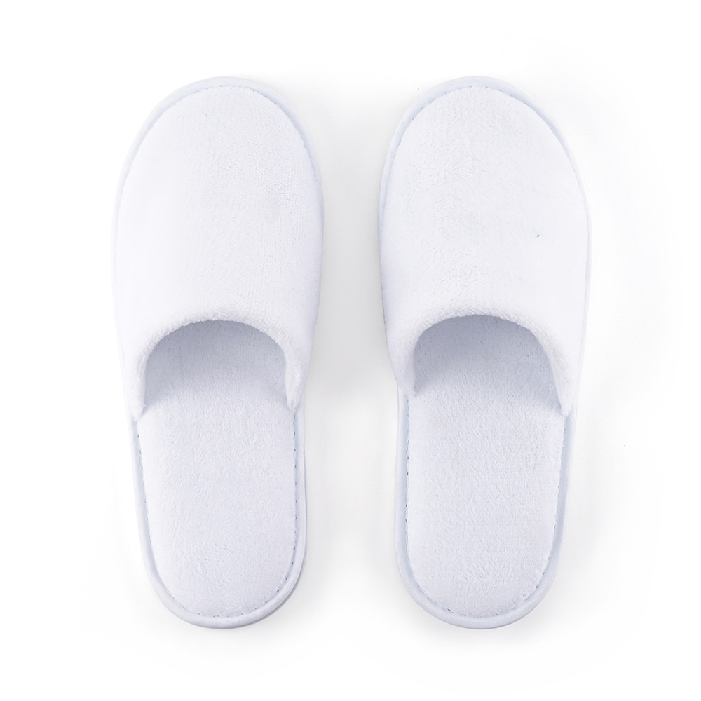 Basic Hotel / Travel Slippers with Pouch - AAAW0003-#FAF9F9.jpg
