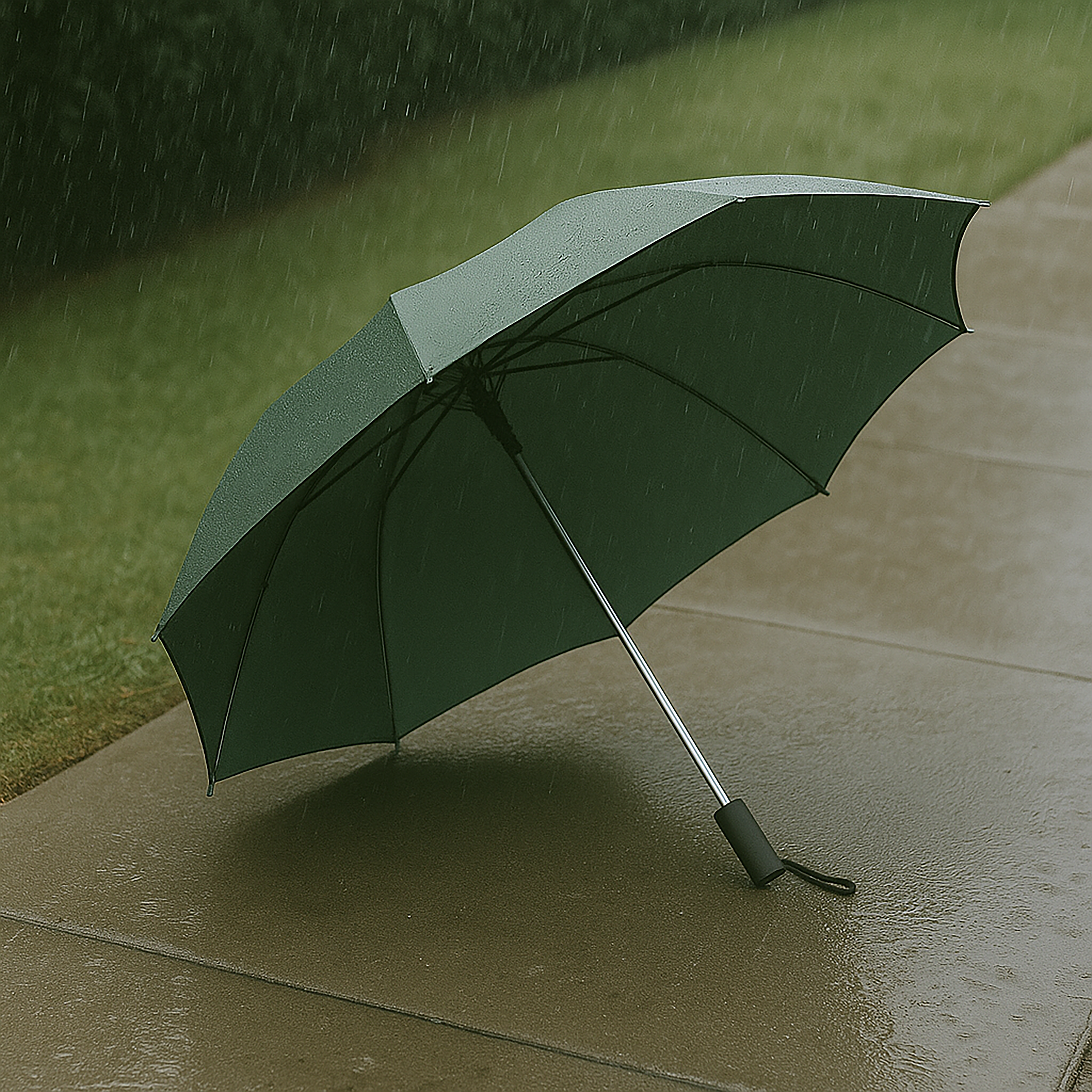 Auto Folding Umbrella with LED Flashlight Handle (42") - HLLD0005-Lifestyle image.png