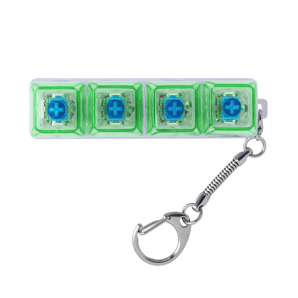 Light-Up Keyboard Keychain Fidget Toy - 4 Keys, Transparent - OGGT0021-#15cc79-6.jpg