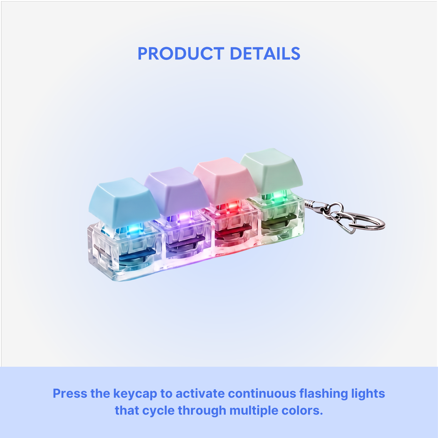 Light-Up Keyboard Keychain Fidget Toy - 4 Keys, Opaque - OGGT0019-Details.png