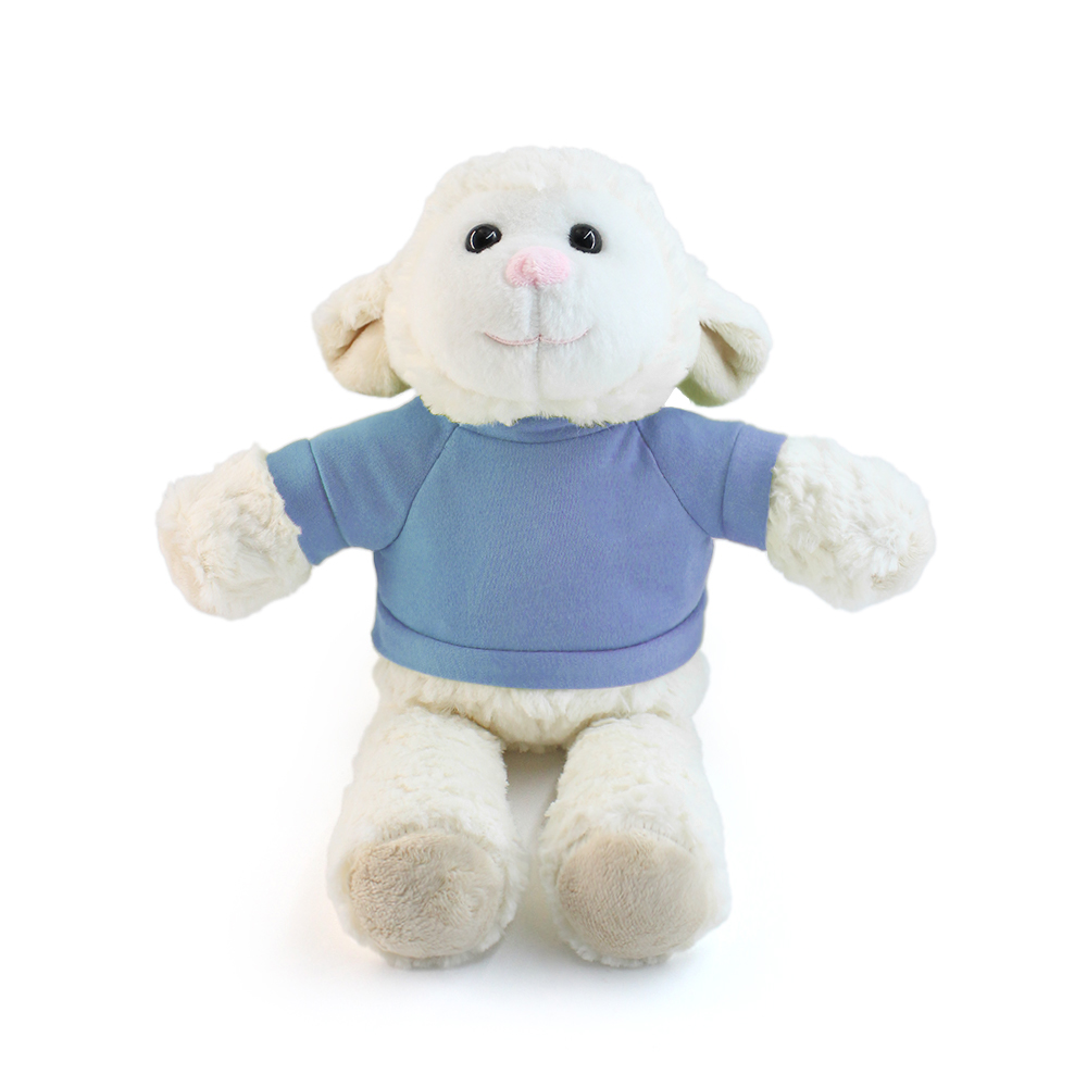 15" Fleece Friends Plush Toy - Sheep with Custom Shirt - OGGP0014-#8DB0E8-9.jpg