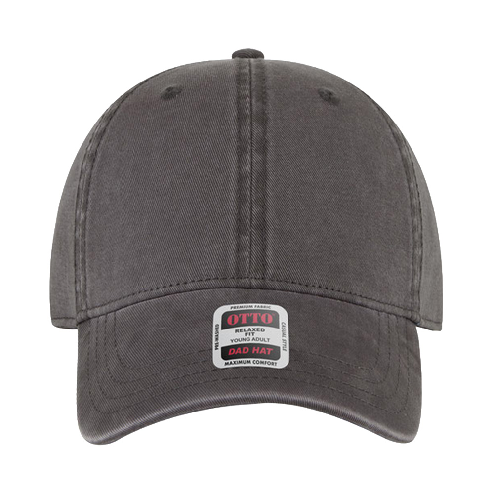 OTTO CAP® Unstructured Baseball Cap - 100% Cotton - AAAH0027-#4c4a48-3.jpg