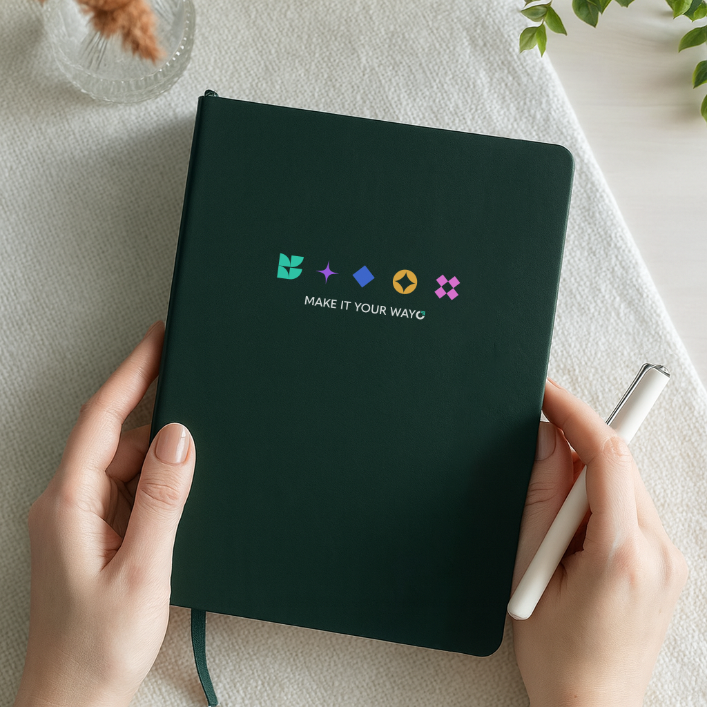 A5 Soft Vegan Leather Minimalist Notebook - OGON0010-Lifestyle image.png