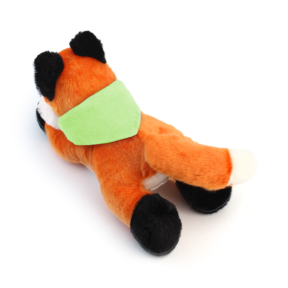 8.6“ Laying Down Plush Toy - Fox with Custom Bandana - OGGP0019-#BAE783-7.jpg