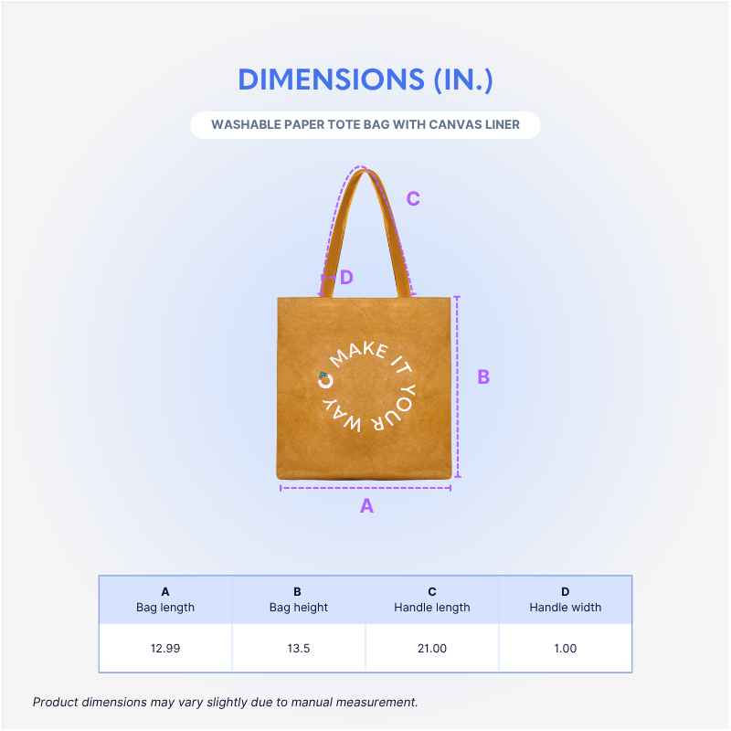 Washable Paper Tote Bag with Canvas Liner - AABT0003-Dimensions.png