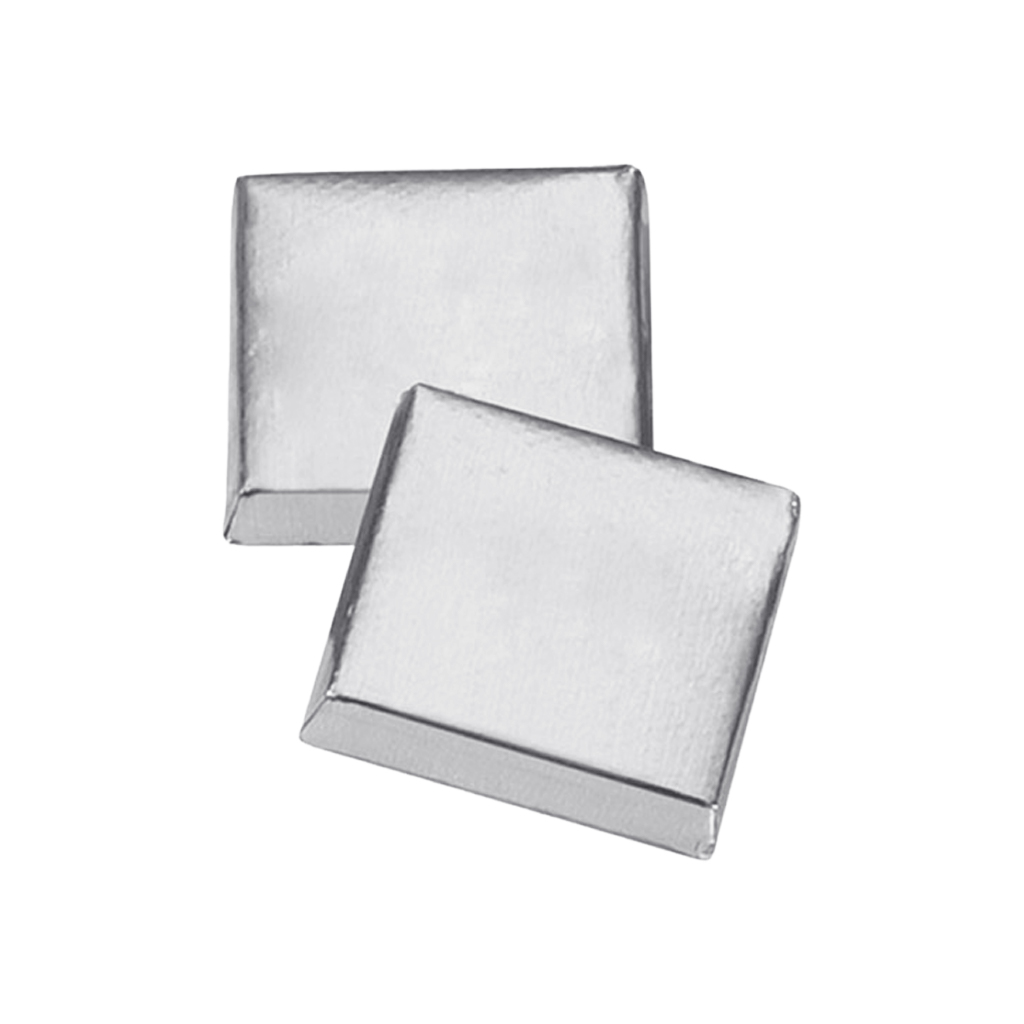 Chocolate Foil Square - 1.25" - HLST0007-#DCDCDC-2.jpg
