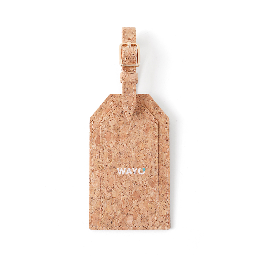 Classic Cork Luggage Tag with Buckle Strap - Wayo Product Image