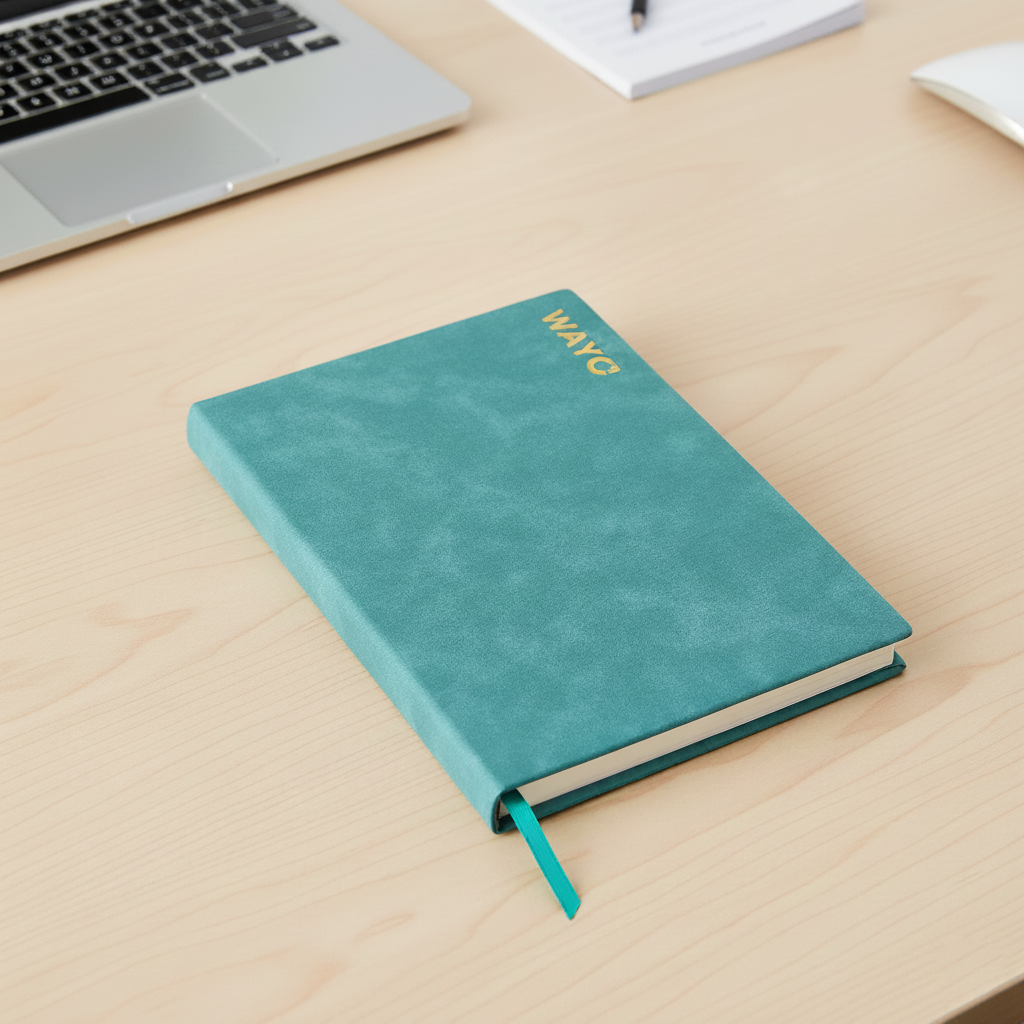 A5 Soft Premium Vegan Leather Minimalist Notebook - OGON0004-A5 Soft Premium Vegan Leather Minimalist Notebook.png