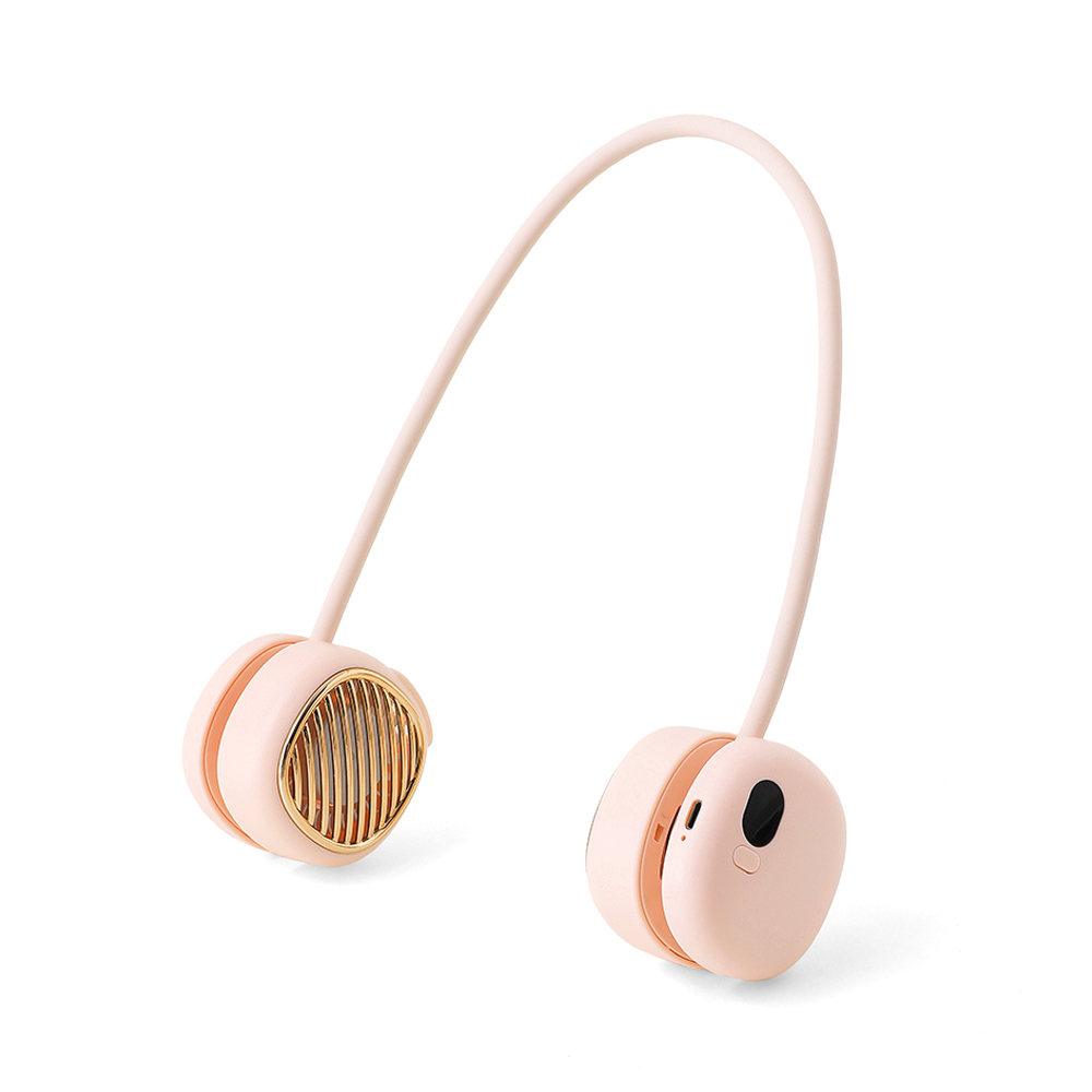 Foldable 5-Speed Hanging Neck Fan - TETF0005--#FFE7EA.jpg