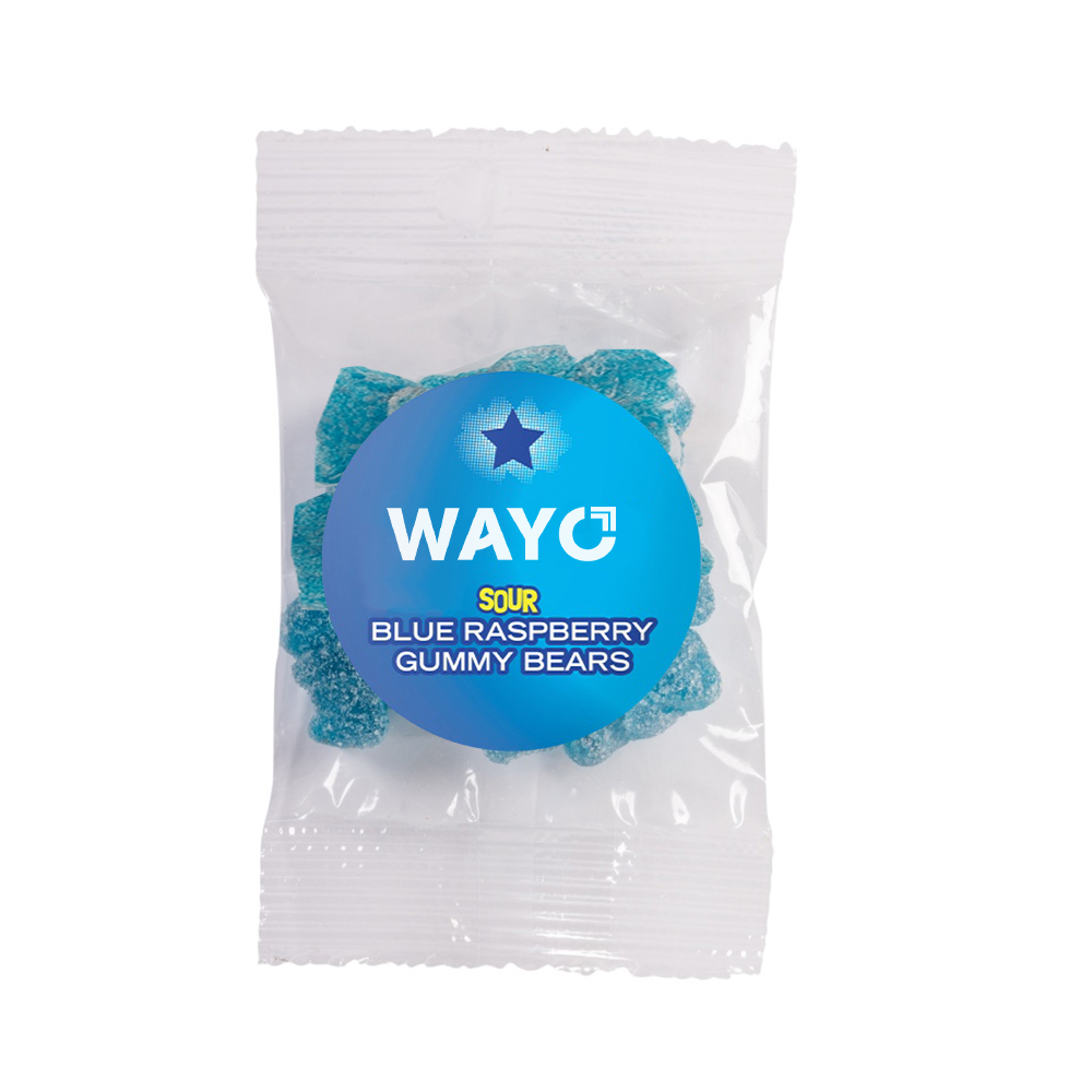 Sour Gummy Bears Snack Pack - Flavor by Color, 1 oz - Wayo Product Image