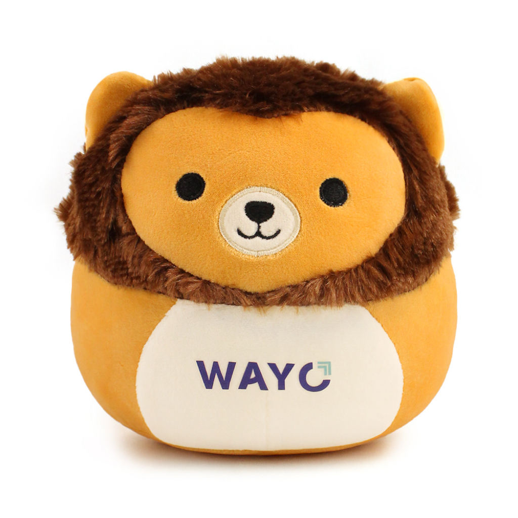 7.8" Round Marshmallow Plush Toy - Lion - Wayo Product Image