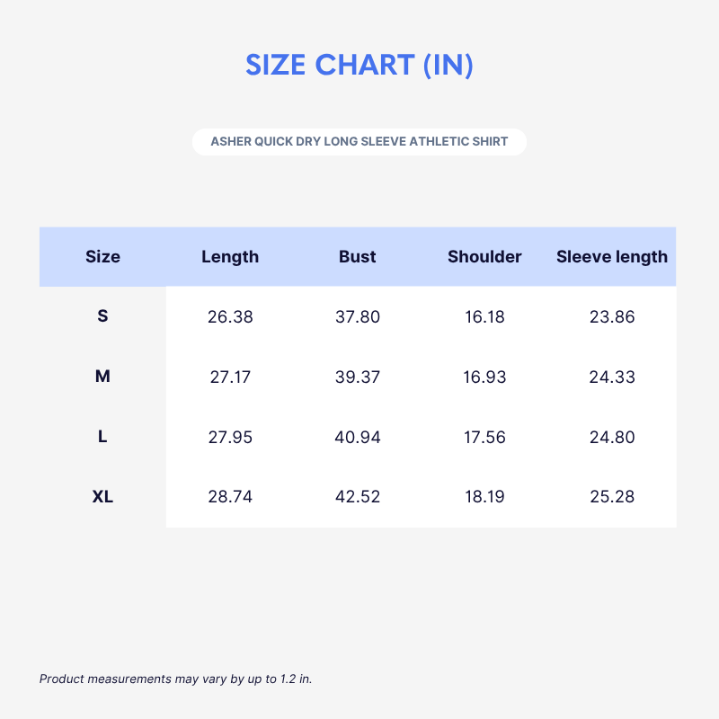 Asher Quick Dry Long Sleeve Athletic Shirt - Wayo Product Image