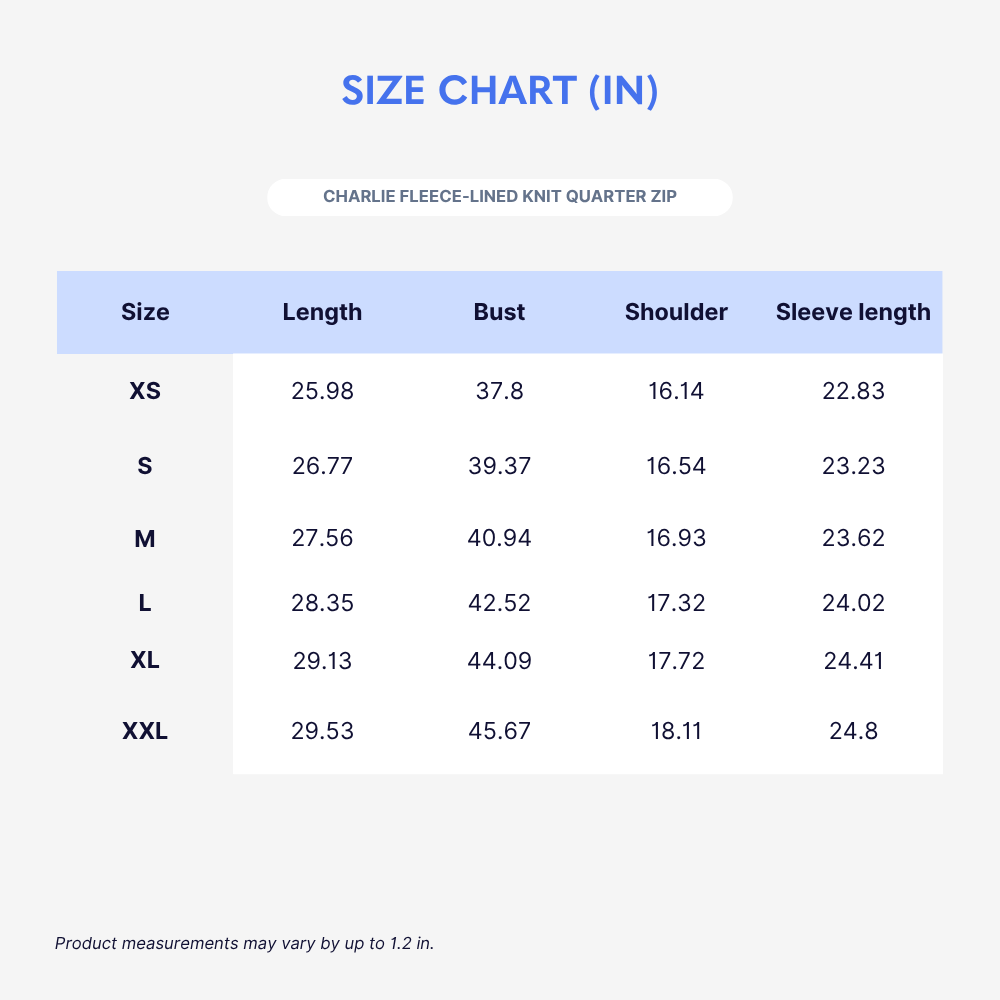 Charlie Fleece-Lined Knit Quarter Zip - Wayo Product Image