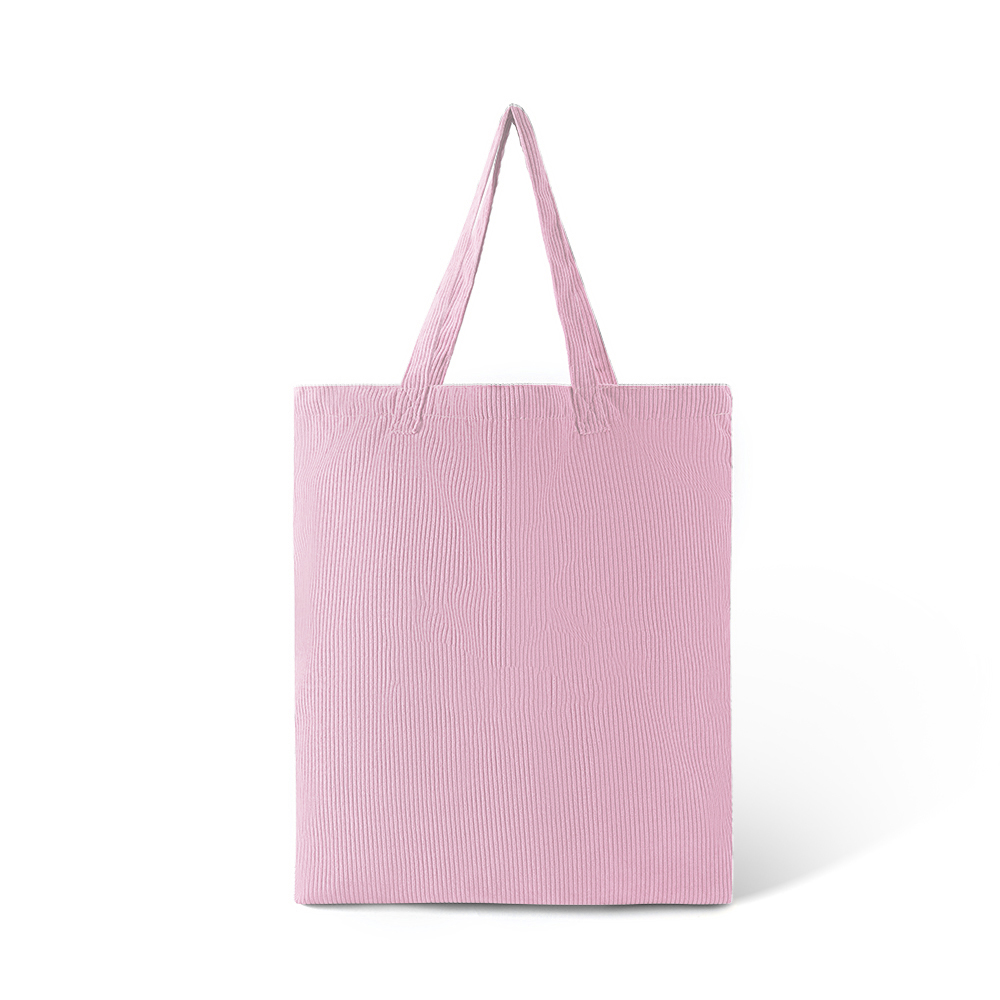10 oz. 100% Cotton Double-Layer Corduroy Tote - AABT0025-#F7CADB-17.jpg