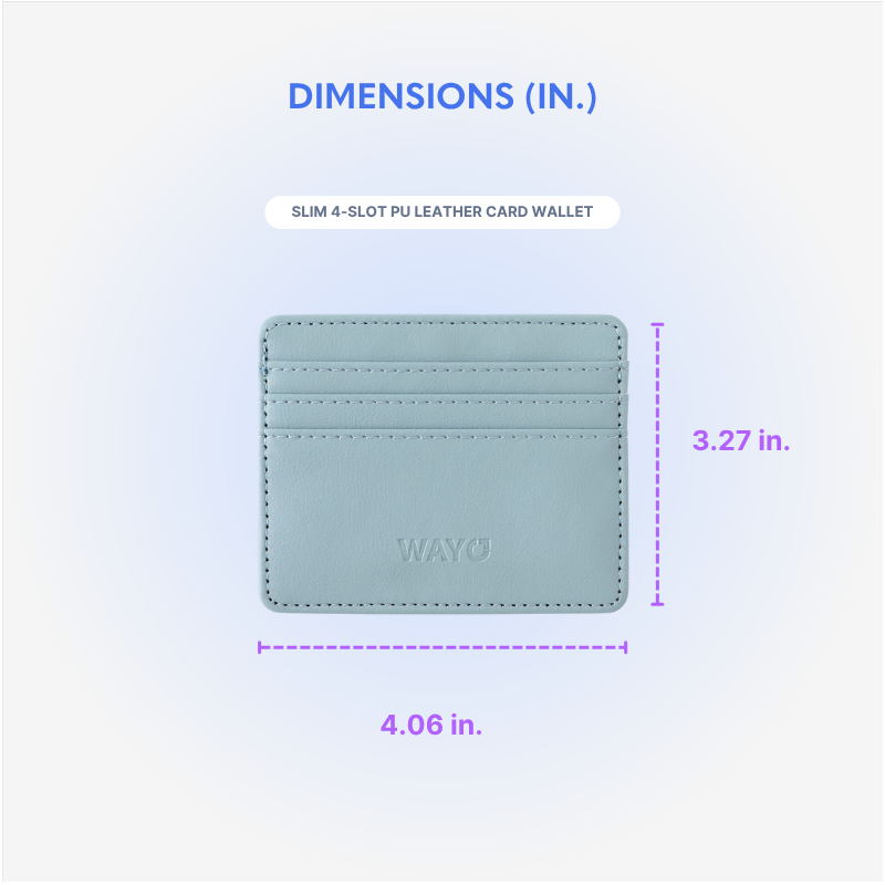 Slim 4-Slot PU Leather Card Wallet - HLTT00009-Dimensions.png