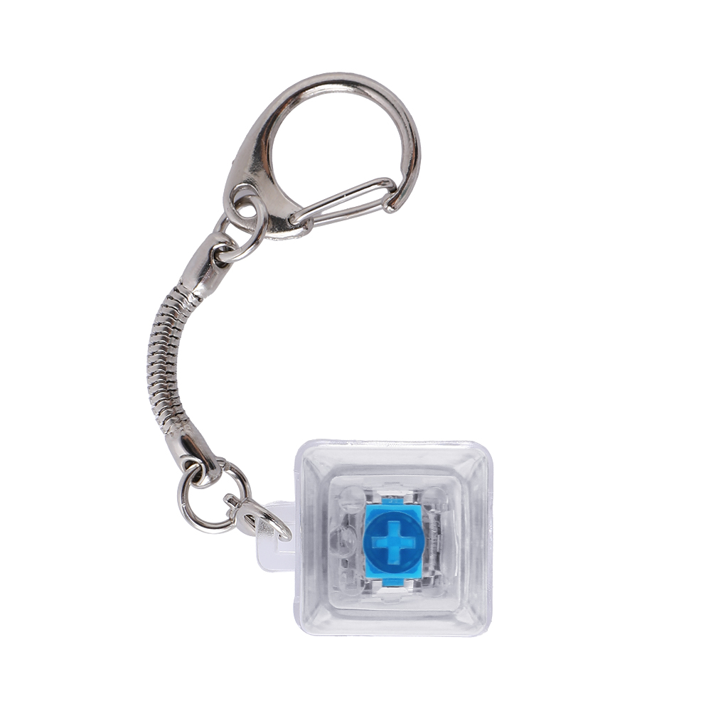 Light-Up Keyboard Keychain Fidget Toy - 1 Key, Transparent - OGGT0020-#ffffff-2.jpg
