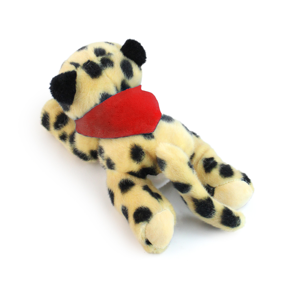 8.6“ Laying Down Plush Toy - Leopard with Custom Bandana - OGGP0018-#C81324-4.jpg