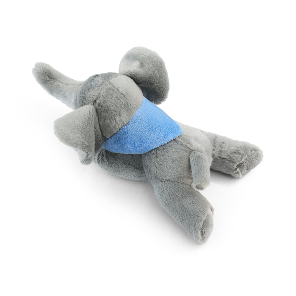 8.6“ Laying Down Plush Toy - Elephant with Custom Bandana - OGGP0022-#3D92E1-11.jpg