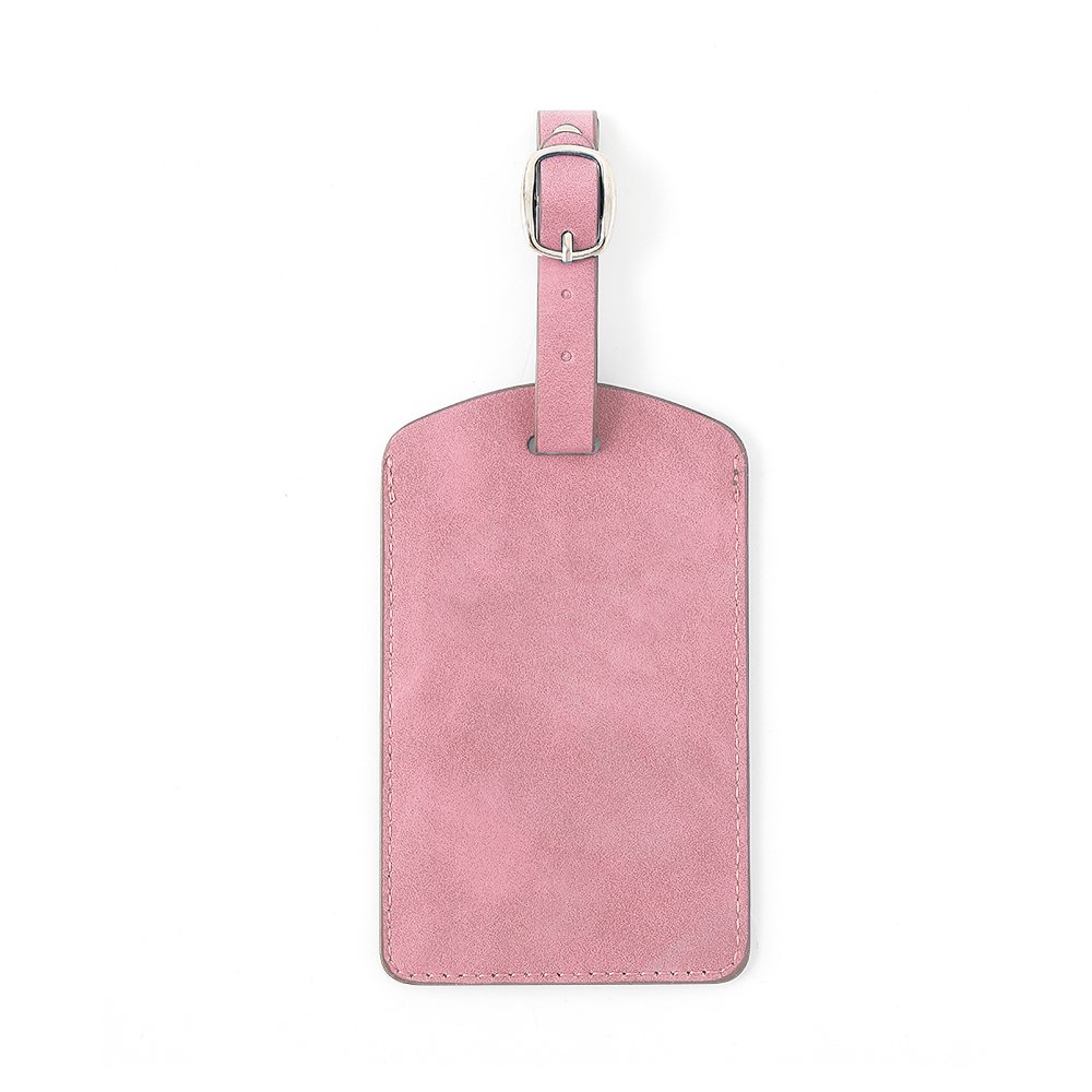 Classic Vegan Leather Luggage Tag with Buckle Strap - HLTT0002-#EAADB0-8.jpg