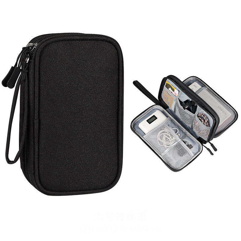 Premium Double-Layer Tech Organizer Pouch - HLTT0007-#282828-1.jpg