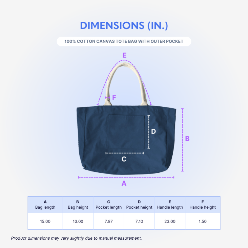 100% Cotton Canvas Tote Bag with Outer Pocket - AABT0001-Dimensions.png