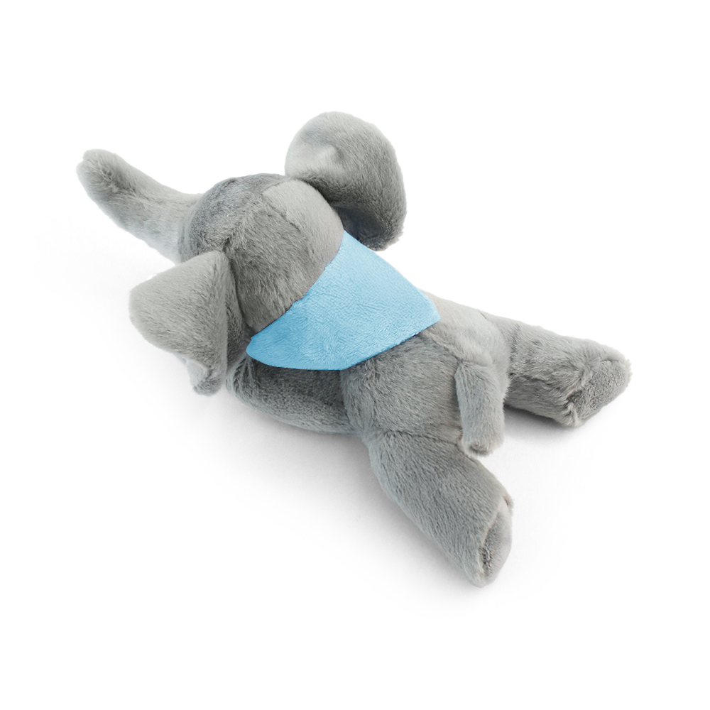 8.6“ Laying Down Plush Toy - Elephant with Custom Bandana - OGGP0022-#A8ECF5-9.jpg