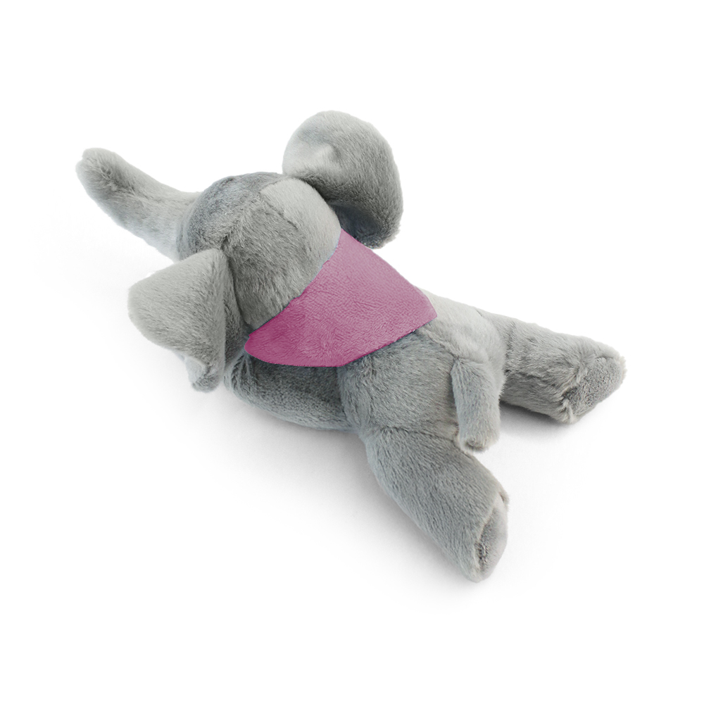 8.6“ Laying Down Plush Toy - Elephant with Custom Bandana - OGGP0022-#BE8999-13.jpg