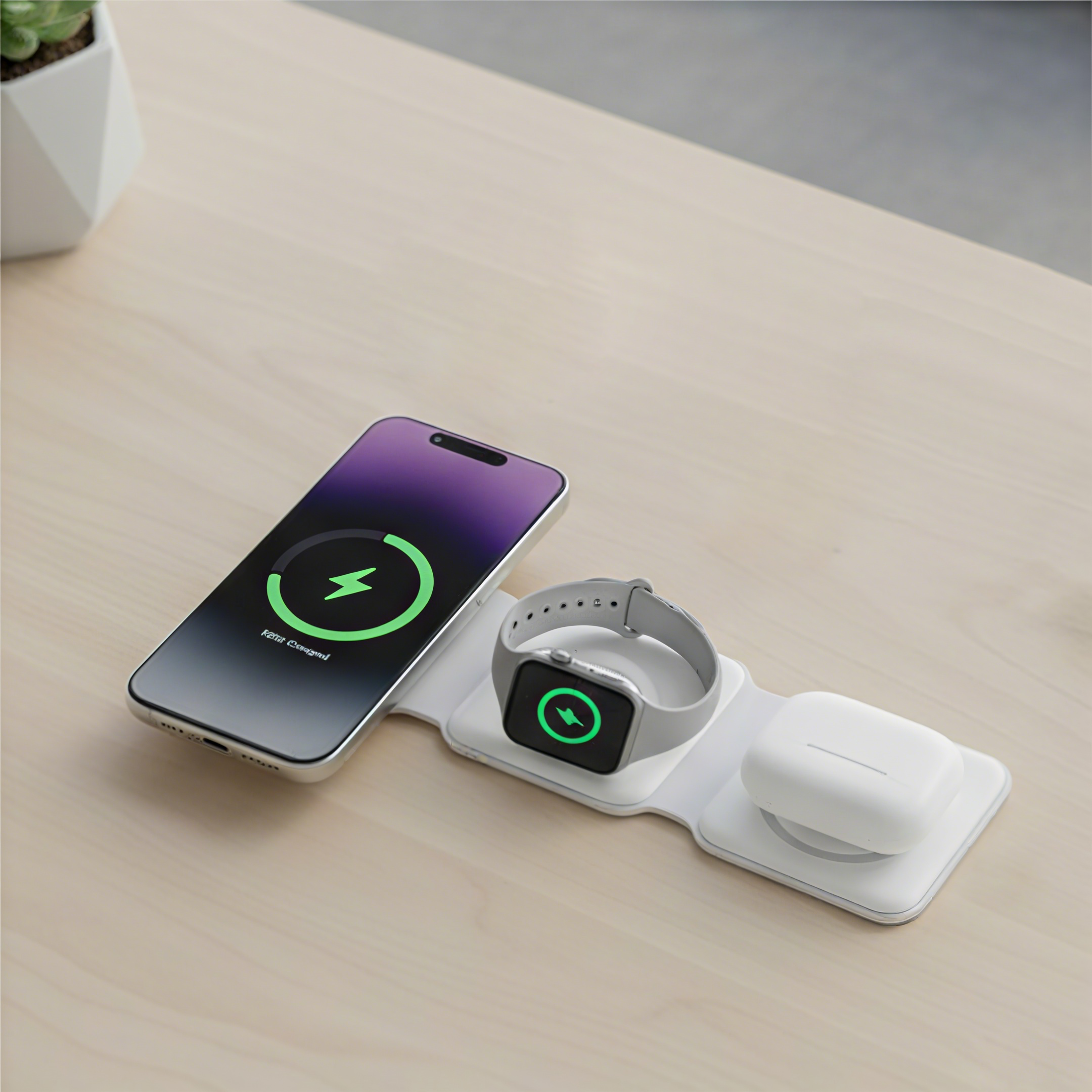 3-in-1 Foldable Wireless Apple Travel Charger - 3-in-1 Foldable Wireless Apple Travel Charger.png