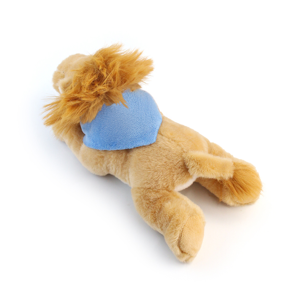 8.6“ Laying Down Plush Toy - Lion with Custom Bandana - OGGP0020-#3D92E1-11.jpg