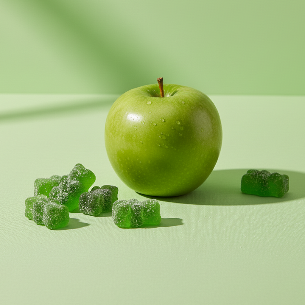 Green Apple Gummy Bears Jar - 3 oz - HLST0003-Scene-1.png