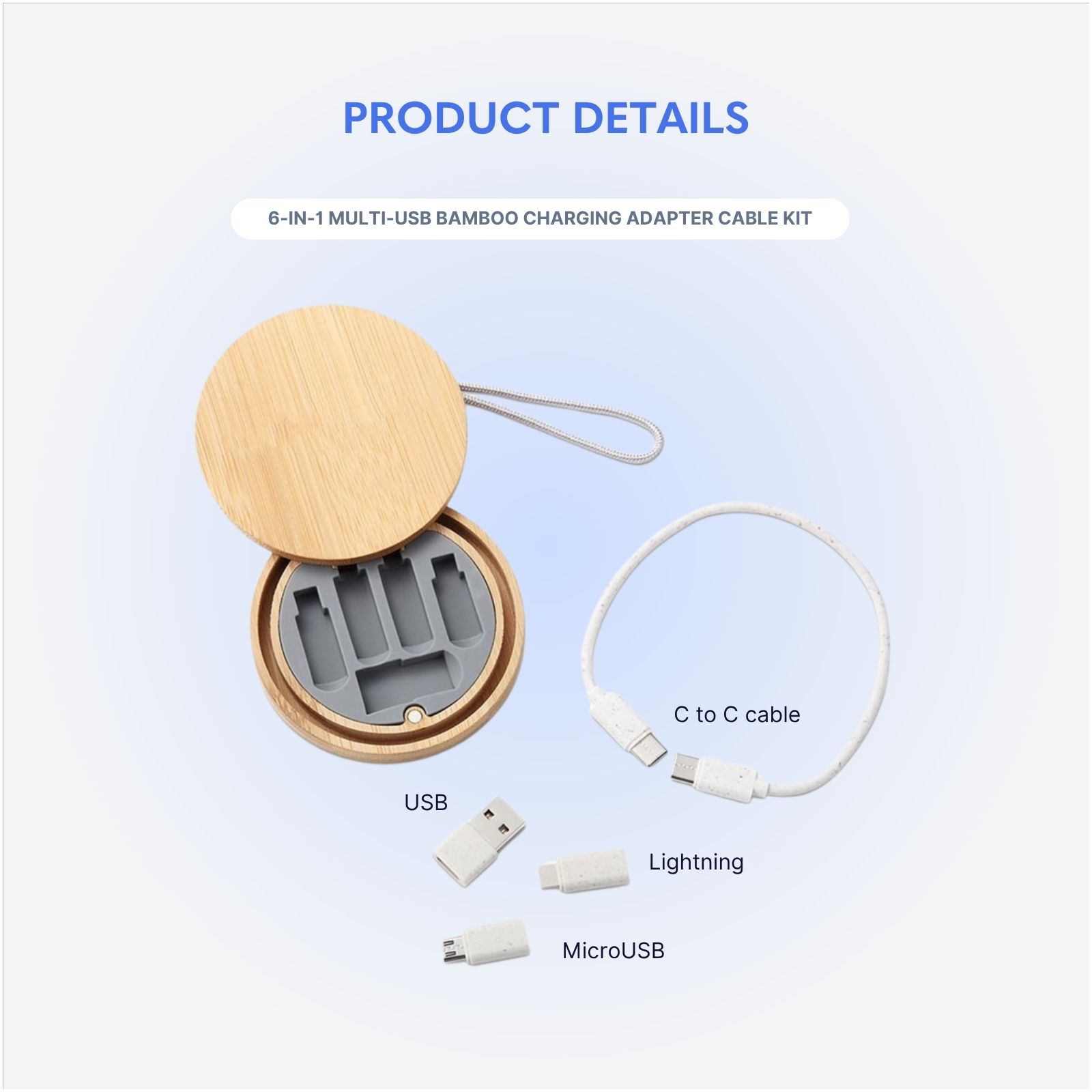 6-in-1 Multi-USB Bamboo Charging Adapter Cable Kit - TETC0003 -Details.jpg