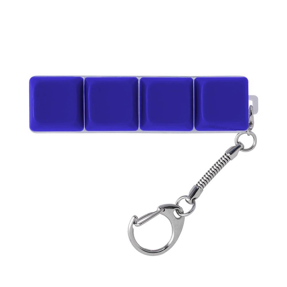 Light-Up Keyboard Keychain Fidget Toy - 4 Keys, Opaque - OGGT0019-#3720ba-9.jpg