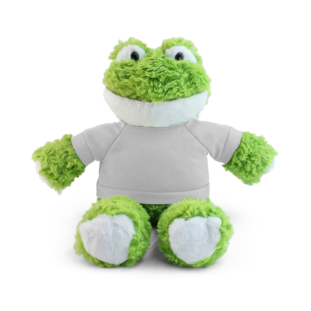 15" Fleece Friends Plush Toy - Frog with Custom Shirt - OGGP0013-#F6F5F7-2.jpg