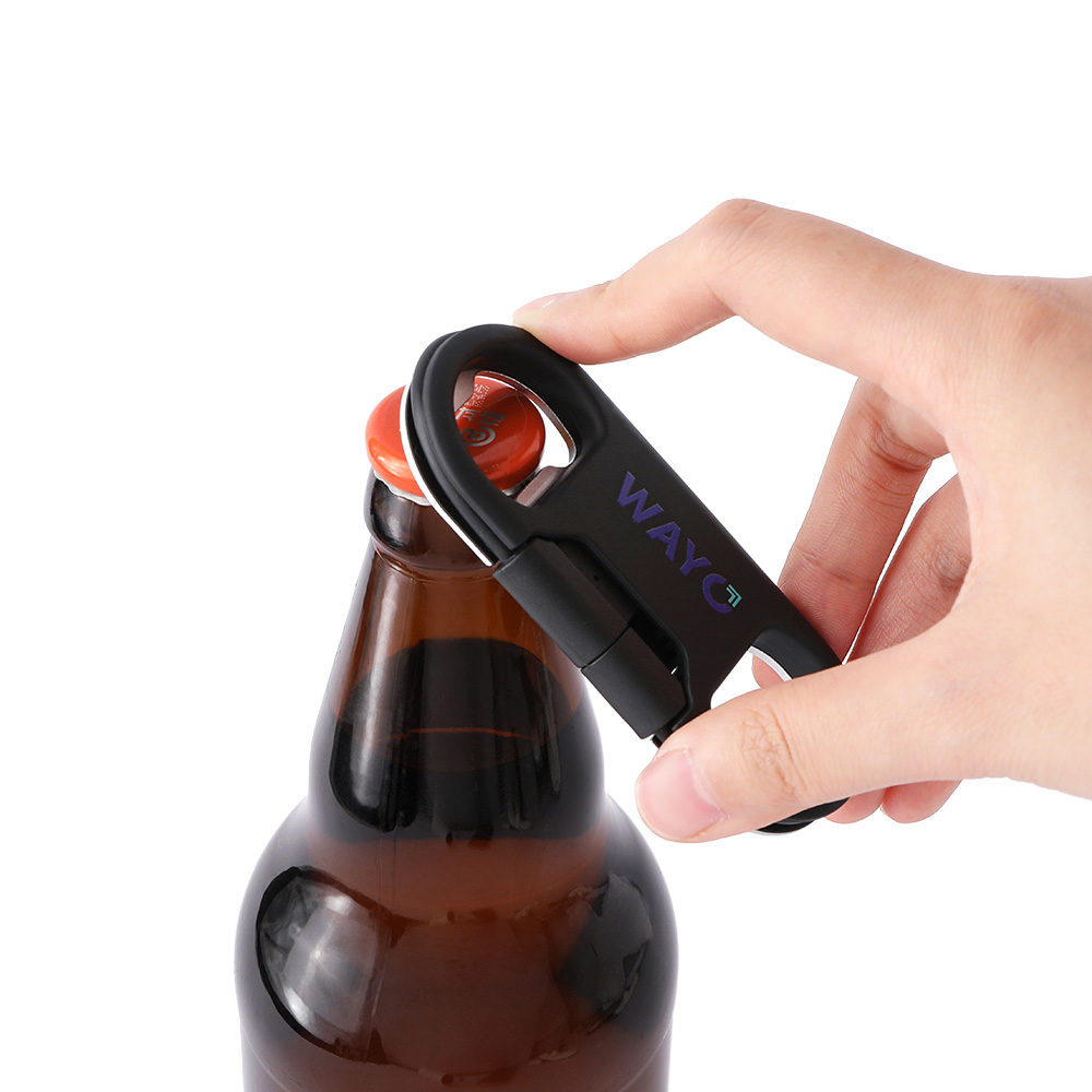 3-in-1 Bottle Opener Charging Cable Carabiner Keychain - TETC0012-Wayo Sample-Scene.jpg